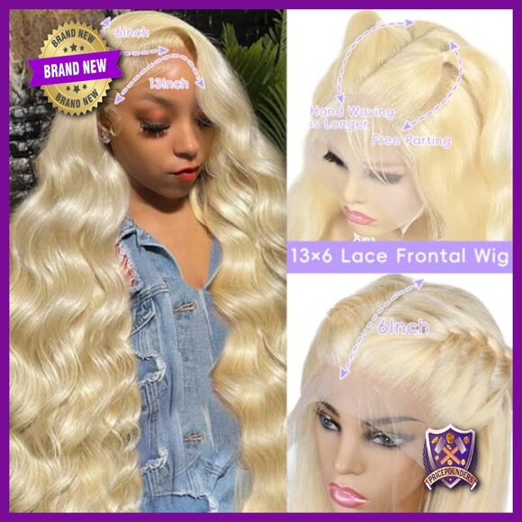 13x6 Lace Front Human Hair Wig 28 Inch Body Wave 200% Density HD Lace main image 6